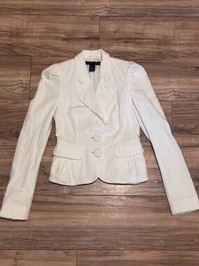 French Connection White Feminine Tailored Blazer